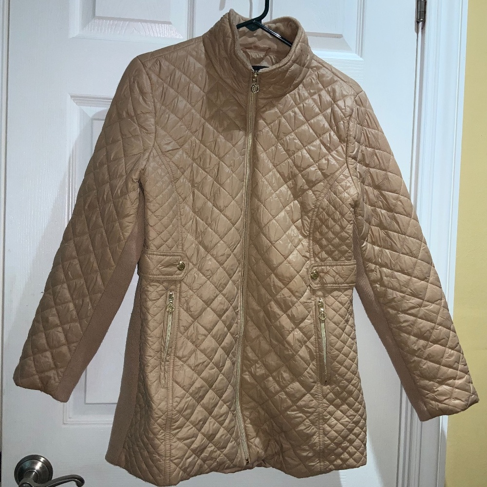 Marc New York Quilted Light Weight Jacket sz M zip front zip pockets